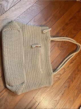The Sak Cream Crochet Shoulder Tote